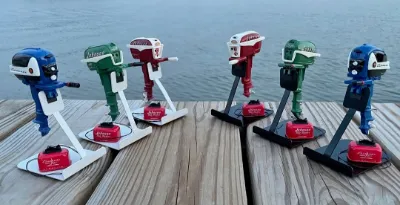 Outboard Stand, Metal by Blackway Boat Models