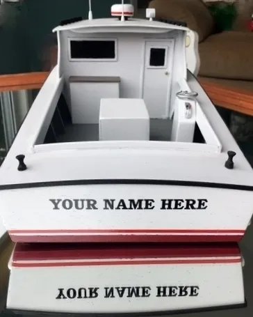 Personalization, Name on Transom by Blackway Boat Models