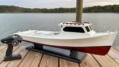 Chesapeake Deadrise RC (Radio-Controlled) Workboat Model, 37" Long by Blackway Boat Models