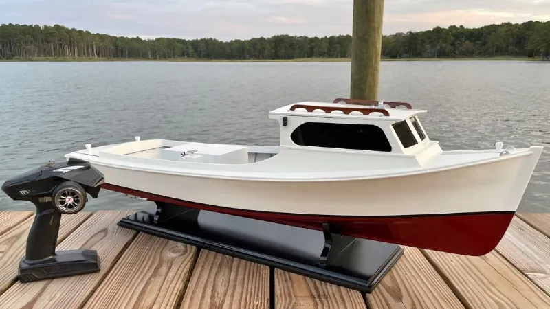 Chesapeake Deadrise RC (Radio-Controlled) Workboat Model, 37" Long by Blackway Boat Models