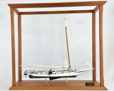 Skipjack, Sails Down, with Display Case, view 2